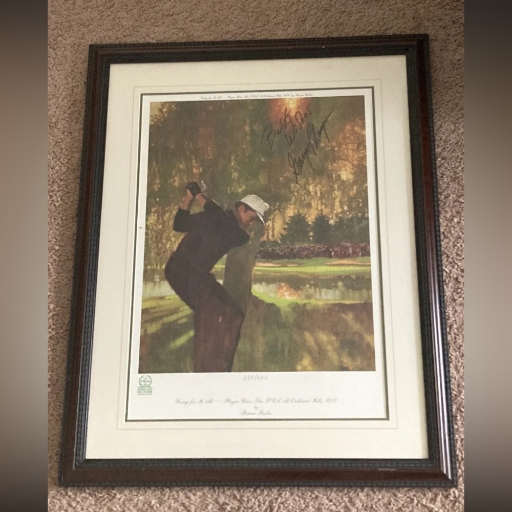 Gary Player Signed Framed Color Lithograph #228/600